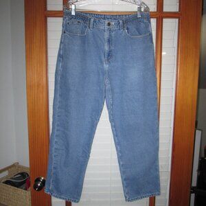 L.L. Bean Flannel Lined Jeans Women's 16 Petite 100% Cotton Vintage